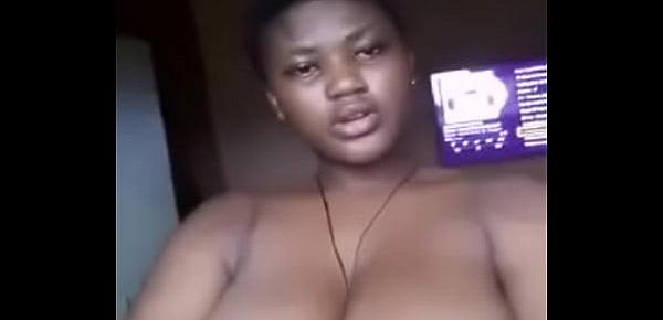  18 year old thick ebony from Ghana with big boobs